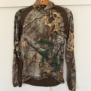 Field & Stream Women’s Top Camouflage Hunting Turtleneck Smartwick No Scent SZ S